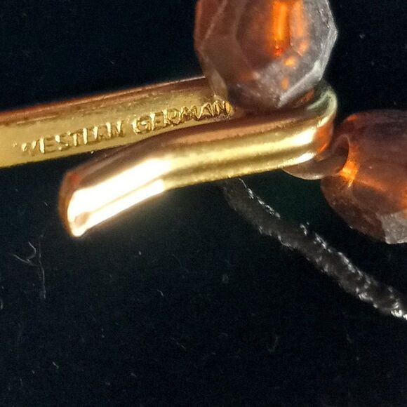 Vintage Western Germany Three Strand Beaded Necklace - Picture 4 of 7